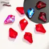 Color Super Flash Agujero Único Hoja de Arce Vidrio Agujeros para Colgar Cuentas de Cristal Hecho a Mano DIY Collar Pulsera Joyería Accesorios Colgante