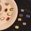 Accesorios de Joyería Geométrica Simples y Únicos Europeos y Americanos Acero Inoxidable Chapado en Oro de 18K Colgante Cuadrado de los Doce Signos del Zodiaco para Mujeres