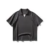 TIMACHINE Simples Tendência Marca Retrô Camisa Polo Camiseta Masculina Senso de Design Solta Verão Gola Manga Curta TX153