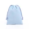 Bolsa de lona con cordón al por mayor fábrica empaque almacenamiento algodón cordón regalo en blanco impreso LOGO color