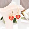 Pendientes Fuxi de estilo chino para mujer, con aguja de plata S925, nuevos pendientes festivos de flores rojas para bodas, pendientes dulces.