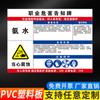 Tarjeta de aviso de riesgo laboral polvo ruido alta temperatura señal de advertencia letrero de tablón de anuncios de salud adhesivo impermeable