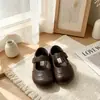 Zapatos retro de cuero para niñas estilo coreano 2026 primavera y otoño nuevo diseño de moda zapatos oxford versátiles de suela blanda para niños