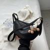 Bolsa feminina de couro macio estilo western de alta qualidade, nova, moderna, 2025, bolsa transversal explosiva, nicho, bolsa de ombro único, estilo bolinho