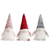 Decoración de muñeco sin rostro navideño transfronterizo con sombrero de lentejuelas, adorno luminoso, lindo Rudolph el Gnomo