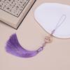Franja com Tassel de Onda Estilo Palaciano Artesanato DIY Feito à Mão Broche Hanfu com Tassel Pingente de Leque Acessórios para Penteado