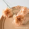 Arreglo floral artificial de peonías de 3 cabezas para decoración de salón de ceremonia de boda, flores artificiales para accesorios de fotografía, venta al por mayor