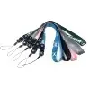 Los fabricantes suministran exquisitos cordones de moda para teléfono móvil con transferencia térmica, cordones con serigrafía, cordones jacquard