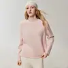 2026 Estilo Minimalista Otoño/Invierno Nueva Ropa de Punto de Cachemir para Bebé para Mujer Cuello Redondo Borde Enrollado Mangas Raglán Suéter de Estilo Relajado