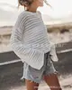 Outono e Inverno 2025 Aliexpress Amazon Transfronteiriço Novo Amazon Saída de Praia Vazada Solta Blusa Proteção Solar