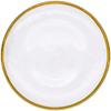 Estilo Escandinavo Ins Borda Dourada Placa com Padrão Frio Conjunto Criativo Prato de Vidro Acessível em Casa Luxo Tigela de Salada Prato de Bife para Restaurante