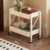 Estante de Almacenamiento Plegable con Ruedas, Carrito Móvil para Sala de Estar, Cocina, Estante para Almacenamiento de Snacks