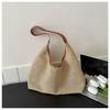 Bolsa feminina verão 2023 Nova bolsa de palha tecida da moda bolsa de praia grande capacidade bolsa transversal bolsa de ombro texturizada