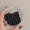 20 gomas elásticas negras pequeñas de estilo coreano, cuerda para el cabello de alta calidad, lazo para el cabello para mujer, anillo para el cabello, base simple, red ins, cuerda para el cabello roja, accesorios para el cabello