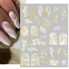 Cross-border New Nail Art Stickers ins Style Marble Lines Cloudy Lines Platinum Series Adesivos para unhas