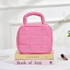 Novo estilo bolsa de armazenamento quadrada Puff Macaron Girl's bolsa de cosméticos portátil macia grande capacidade bolsa à prova d'água