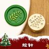 Cabeza de Sello de Cera Mini Navideño 15 mm Exquisita Cabeza de Cobre para Diarios, Tarjetas Festivas, Regalos, Sello de Cera Compacto