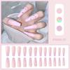 Esmalte de uñas exclusivo transfronterizo Parche de uña postiza de cuadros con pedrería Día de San Valentín ventas directas de fábrica de esmalte de uñas