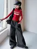 Conjunto deportivo estilo americano para niñas, nuevo modelo otoño 2026 para niños mayores, conjunto de dos piezas con top de manga larga de doble cremallera y pantalones de pierna ancha