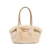 Bolso Transfronterizo para Mujer Bolso Tote de Felpa para Mujer Otoño e Invierno Suave y Pegajoso Gran Capacidad Bolso de Hombro Único Estilo Suave Bolso de Axila Bolso Grande de Mano