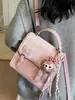 Mochila Simples Estilo College Doce Estilo Coreano Nova Verão 2025 Bolsa de Mão Quadrada Pequena Texturizada Moderna para Mulheres