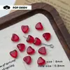 Colección Roja Llavero Colgante Cuentas Sueltas Otoño e Invierno Lazo Corazón Colgante Joyería DIY Colgante para Bolso Cordón Decorativo
