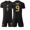 División Américas No. 9 Jersey de Raúl No. 4 Chaqueta de Fútbol Negra Mexicana Edición Especial Conmemorativa Alvarez