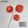Crisantemo de Seda Artificial con 3 Cabezas, Flores de Seda Estilo Nuevo para Bodas, Flores Artificiales de Nicho, Margaritas de Seda
