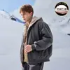 Tanke zhe Ropa para Hombre 90 Plumas de Pato Blanco Chaqueta de Plumas para Pareja al Aire Libre Hombres Jóvenes Invierno Holgada Estilo Americano Abrigo Cálido Hombre