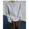 Camiseta de manga larga de color liso con retazos de estilo americano de moda transfronteriza 2026, top básico simple y versátil para hombre