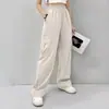 Pantalones de Trabajo Cruzados Europeos y Americanos 2026 Hielo Gris Seda Verano Finos de Cintura Alta Caída Adelgazantes de Secado Rápido Casuales para Mujer