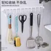 Ganchos de riel deslizante para cocina, ganchos de macarrón, ganchos grandes mini sin rastro, ganchos adhesivos, ganchos sin perforación para organizar y almacenar