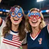 Decorações para o Dia da Independência Americana, Óculos, Fantasias para Festa Nacional, Adereços para Fotos, Armações de Óculos com Estrelas e Bandeira Vermelha, Branca e Azul
