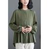 Foto Real de Camisa de Manga Larga Estilo Muñeca con Mangas de Farol Otoño e Invierno 2026