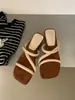 Sapatos Chuyuji estilo francês, estampa de leopardo irregular, bico aberto, palmilha acolchoada de veludo, bico quadrado e salto grosso, únicos e estilosos