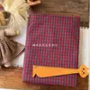 Tecido de Algodão Tingido em Fio Xadrez Primavera e Verão Roupas Infantis Xadrez Pequeno Vestido Feminino Calças Casuais Camisa Tecido Xadrez