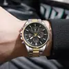 Relógio de Pulso Masculino de Quartzo Moda Simples Tendência Cross-border Venda Quente 2026 Novo Modelo Pulseira de Aço Relógio Falso com Três Olhos