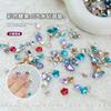 Bolsa de 50 brocas para uñas con forma de mono, de red roja, con forma de caramelo de verano, para joyería de uñas, con diamantes de colores y gemas