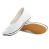 Zapatos de Enfermera de Marca de Una Palabra para Mujer Tacón de Cuña Blanco Suela Suave Nuevos Zapatos Blancos 2025 Zapatos de Tela Old Beijing Otoño e Invierno Planos