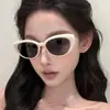 Gafas de Sol Estilo Coreano Ojo de Gato Fk's para Mujer, Forma Cóncava de Alta Gama, Gafas de Sol Polarizadas Anti-UV Tr9122