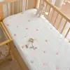 Lençol de Cama de Algodão Puro Estilo Ins para Bebê Conjunto para Berço de Recém-Nascido Lençol com Elástico Classe A Colchão de Emenda para Jardim de Infância Infantil Universal para Todas as Estações