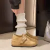 Zapatos de mujer estilo Birkenstock, de suela gruesa, que aumentan la altura, completamente cerrados, nueva colección de primavera 2026, mocasines sin cordones, zapatos individuales Birkenstock