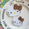 Adhesivos Lindos de Lazo con Estampado de Leopardo Retro y Velcros para Flequillo para Niñas, Accesorios para el Cabello de Tela para Organizar los Cabellos Sueltos
