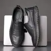 25 Zapatos Deportivos y Casuales para Hombre de Estilo Nuevo para Primavera y Otoño, Suela Suave, Superficie Suave, Piel de Microfibra, Zapatos de Papá Resistentes al Desgaste, Zapatos de Cuero Transfronterizos