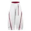 Pantalones Jogger de Retazos a Rayas de Color Block Estilo Retro Americano Unisex 2026 Nuevo Estilo Holgados de Doble Cintura Pierna Ancha Modernos