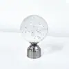 Varão de cortina com cabeça de cristal, varão de cortina de alta qualidade com cabeça decorativa de cristal, modelo 2026