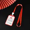 Porta-cartão, cordão para crachá, porta-crachá de identificação frente e verso, porta-crachá transparente de marca de fábrica no atacado, crachá escolar para estudante, crachá de trabalho, etiqueta de nome