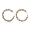 Brincos Exagerados Elegantes, Versáteis e que Emagrecem o Rosto, Moda Europeia e Americana Nova Tendência Argolas de Diamante