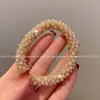 Estilo Nuevo de Verano de Gama Alta Elegante Goma Elástica para el Cabello con Pedrería Anillo para Cola de Caballo Retro Francés Celebridad de Internet Cuerda para el Cabello para Mujeres