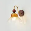 Lámpara de Pared Retro Americana Lujo Ligero Vidrio Sala de Estar Sofá Pasillo Pasillo Estilo Mediados de Siglo Dormitorio Mesita de Noche Pared de Fondo Iluminación